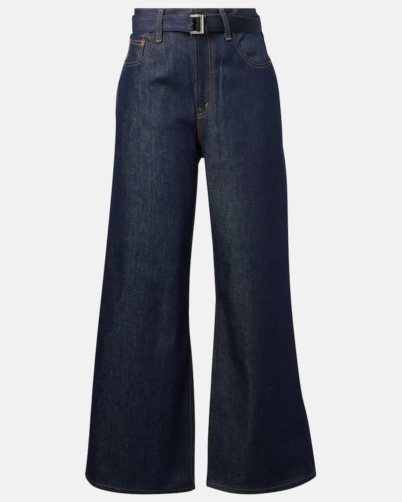 Sacai X Levi's® High-Rise Wide-Leg Jeans Blau