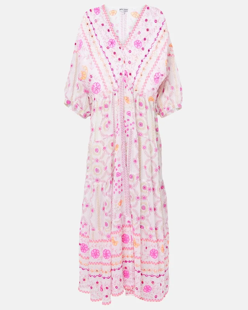 Juliet Dunn Bedrucktes Maxikleid aus Baumwolle Multicolor