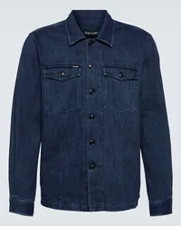 Tom Ford Hemdjacke aus Denim Blau