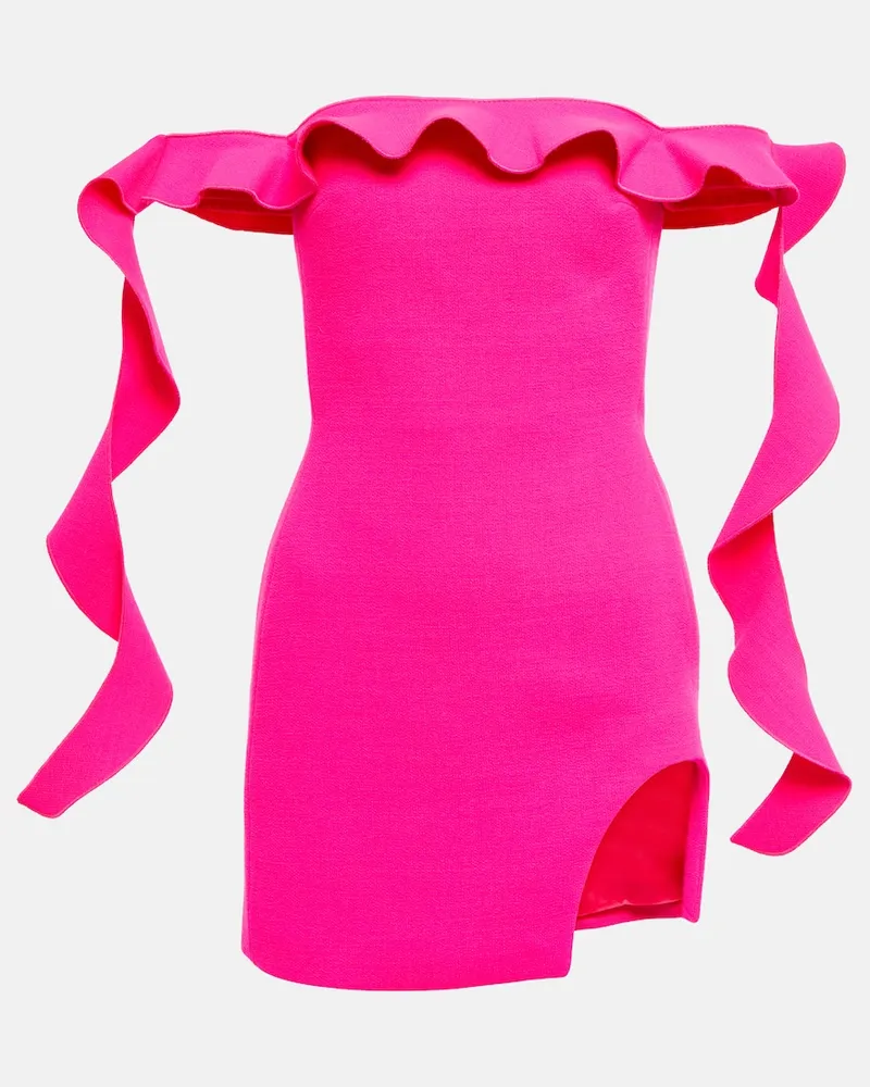 David Koma Minikleid aus einem Wollgemisch Pink