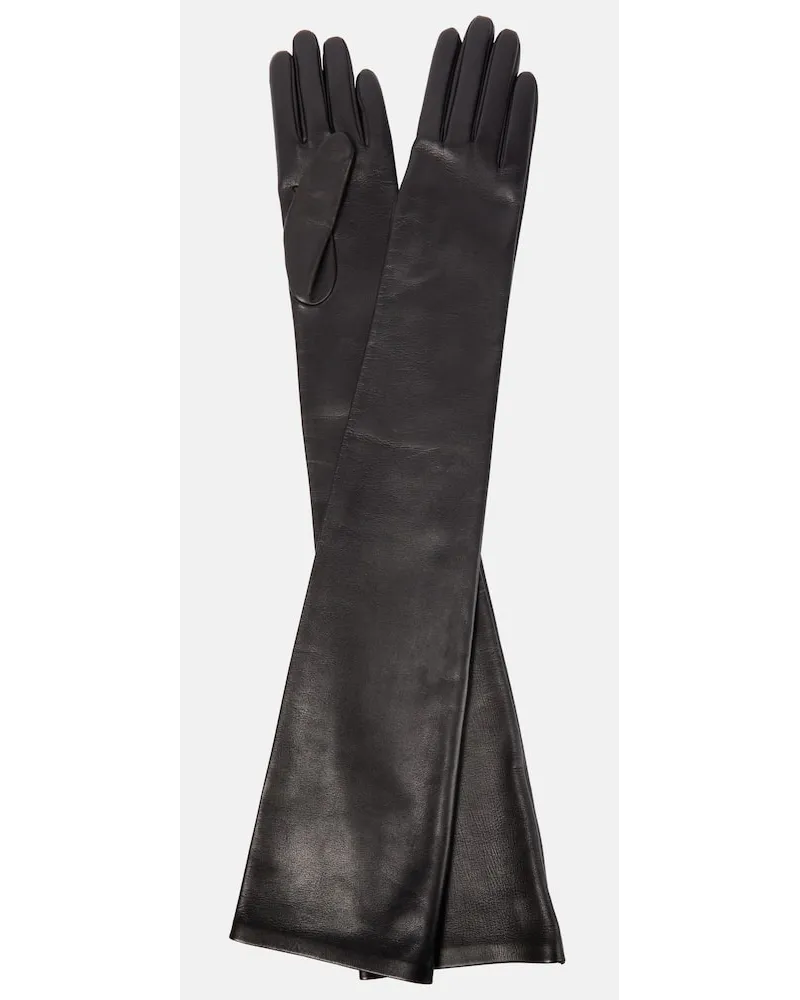 The Row Handschuhe Simon aus Leder Schwarz