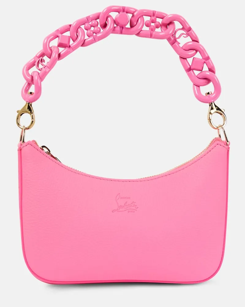 Christian Louboutin Schultertasche Loubila Chain Mini aus Leder Rosa