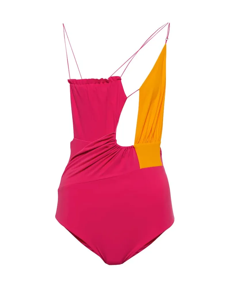 Nensi Dojaka Badeanzug mit Cut-outs Rosa