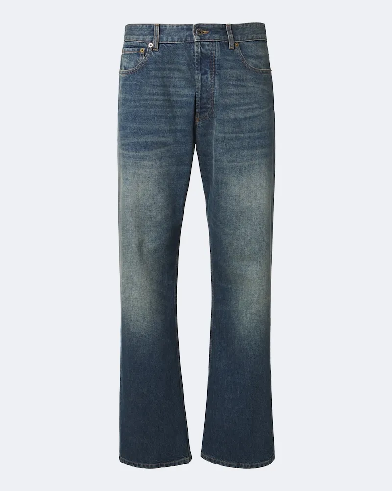 Miu Miu Straight Jeans Blau