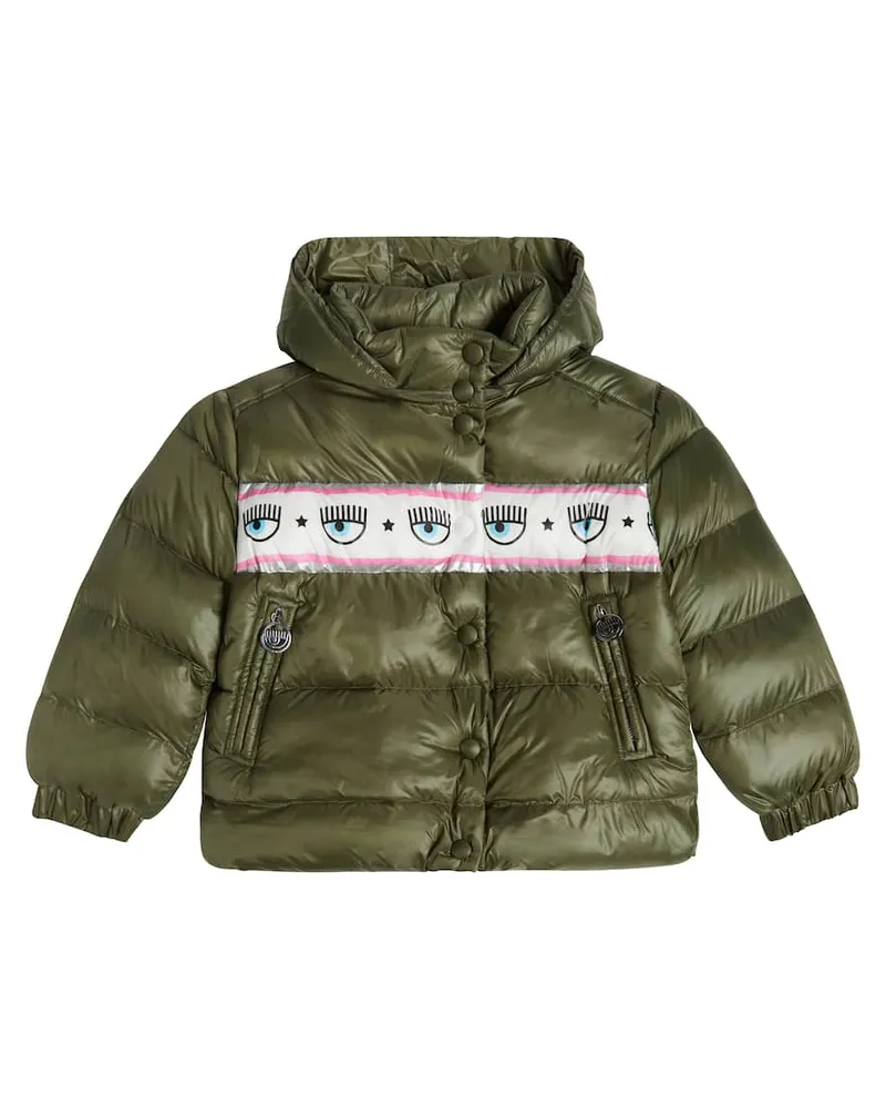 Monnalisa X Chiara Ferragni Wattierte Jacke Grün