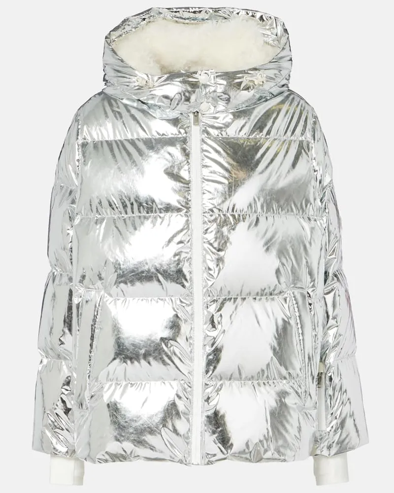 Yves Salomon Skijacke Doudoune 68cm Silber