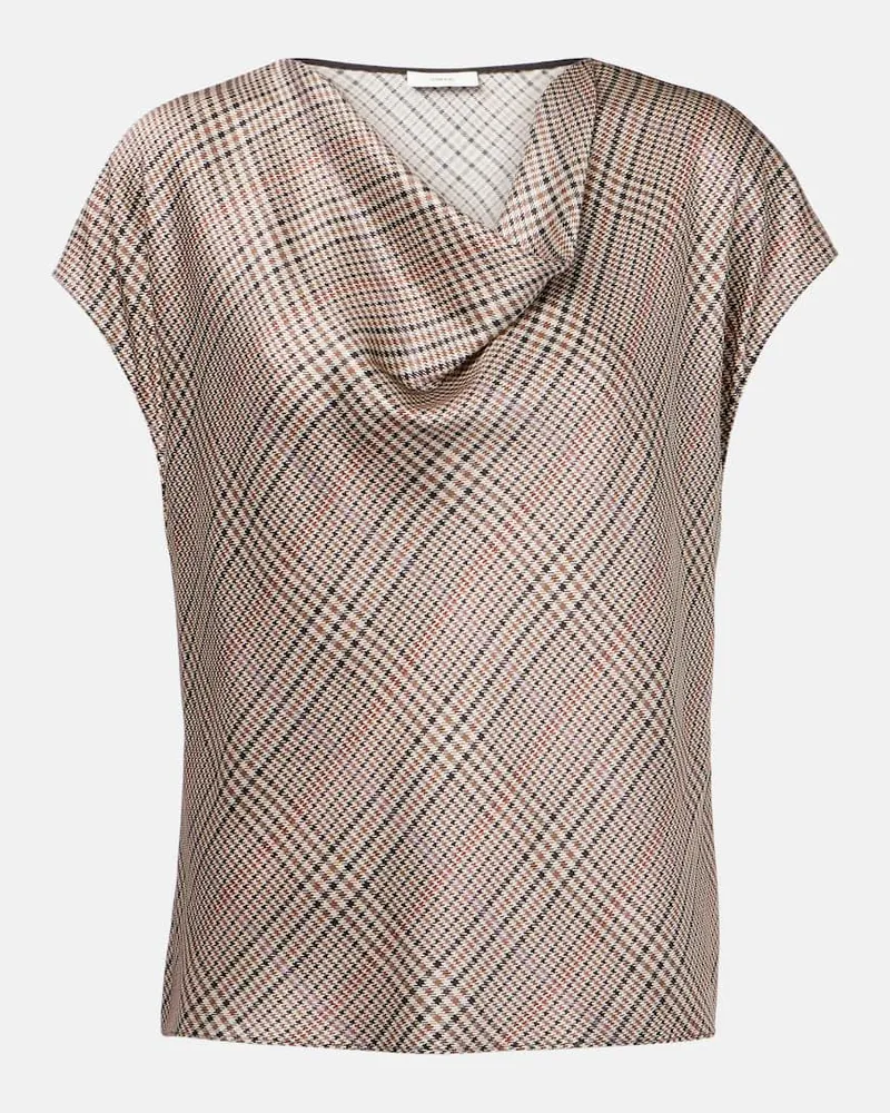 Vince Top aus Seide Braun