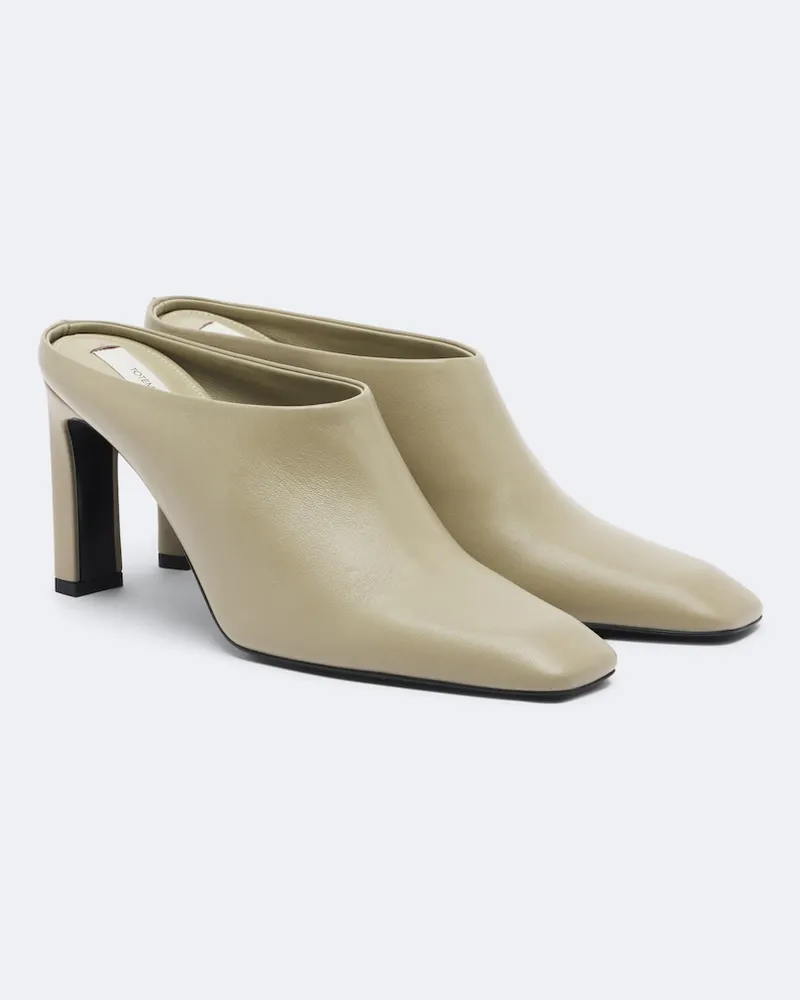 Totême Mules Bar aus Leder Beige