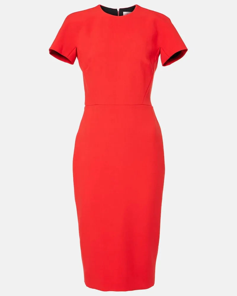 Victoria Beckham Midikleid aus Crêpe Rot