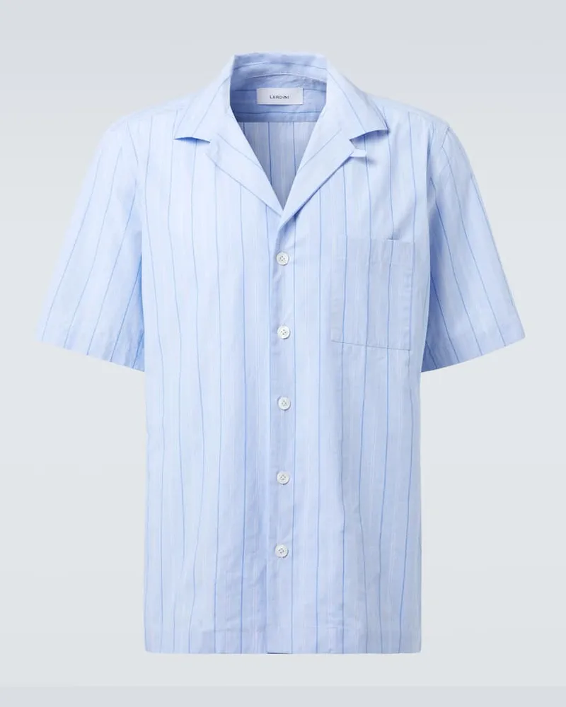 LARDINI Hemd aus Baumwollpopeline Blau