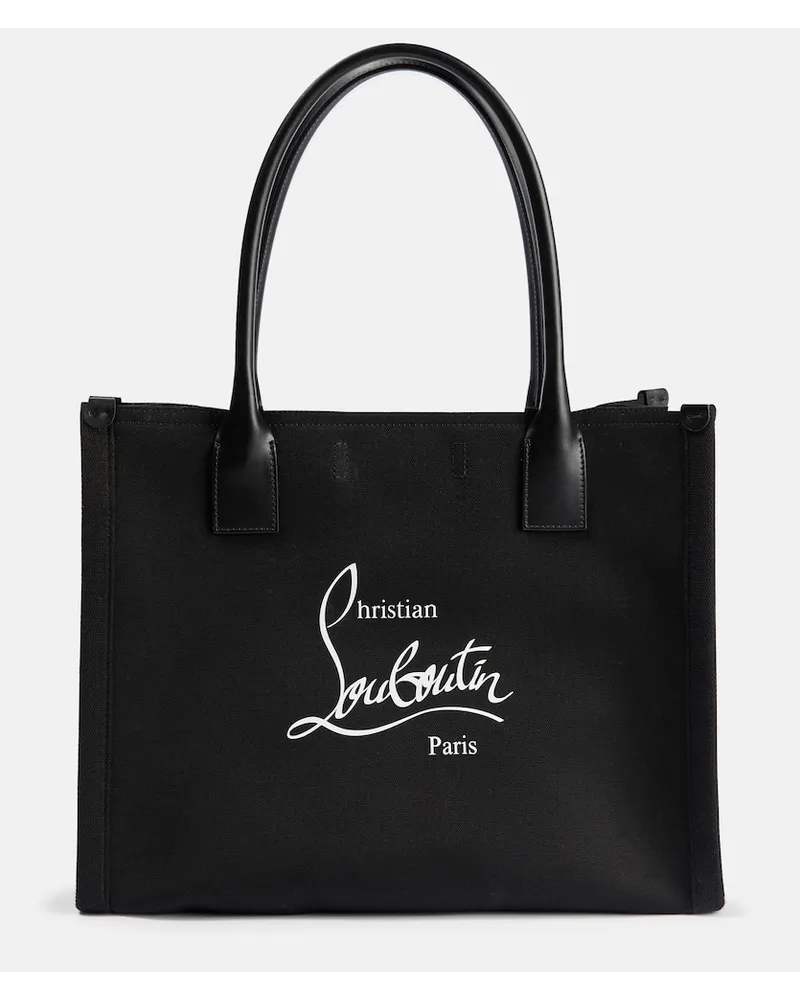 Christian Louboutin Shopper Nastroloubi Large aus Canvas Schwarz