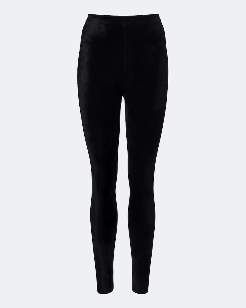 Alaïa Alaïa Leggings aus Samt Schwarz