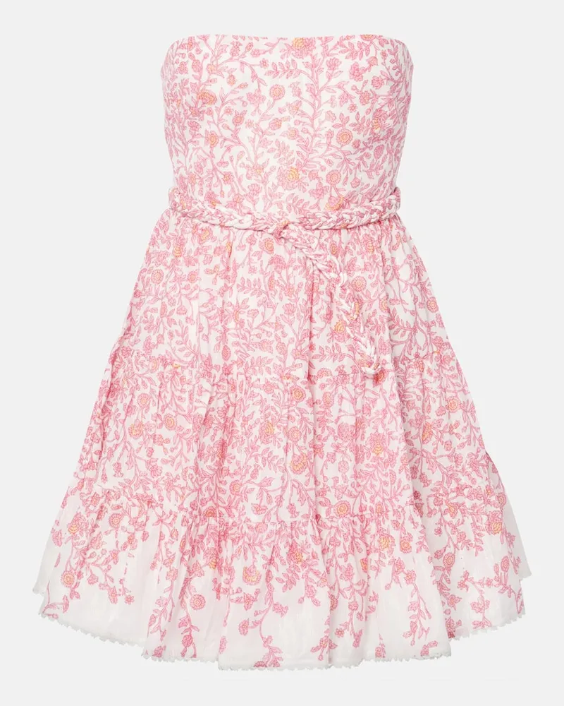 Poupette St Barth Minikleid Christine aus einem Baumwollgemisch Pink