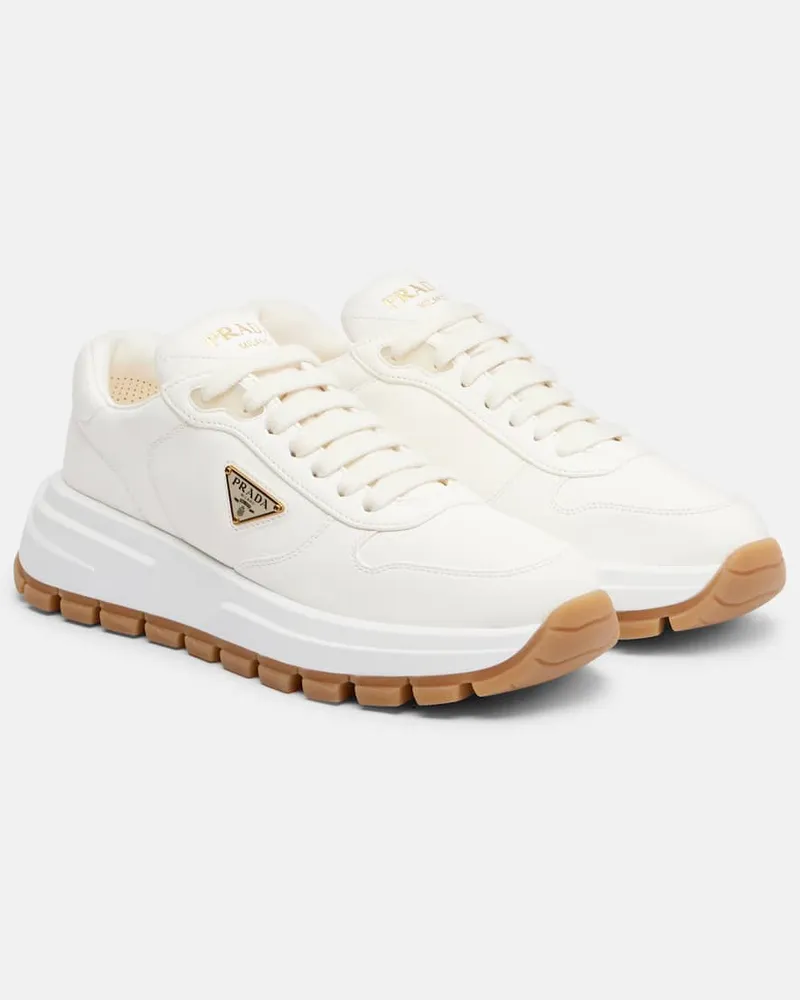 Prada Sneakers Prax 01 aus Leder Weiß