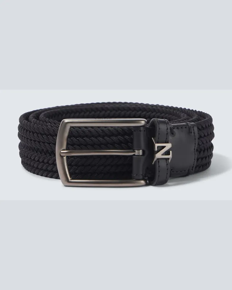 Ermenegildo Zegna Gürtel mit Leder Schwarz