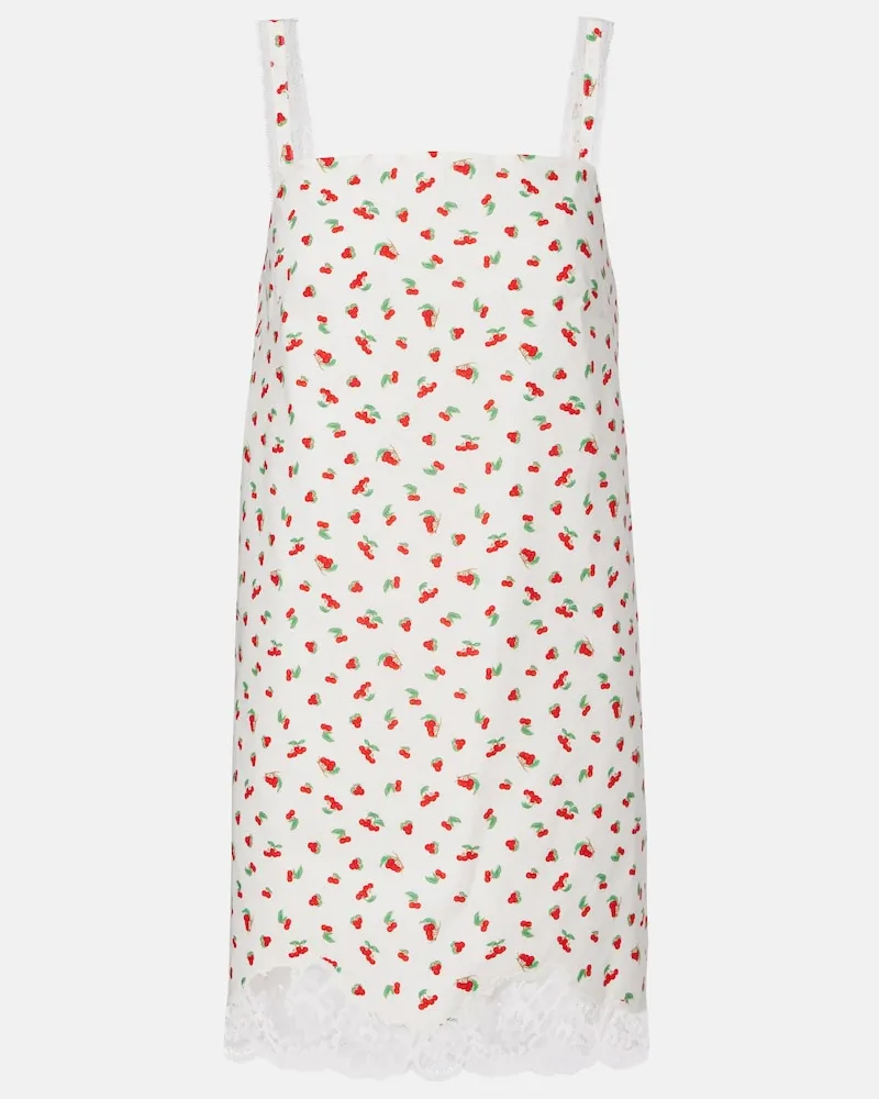 Posse Minikleid Delia aus Baumwolle mit Spitze Multicolor