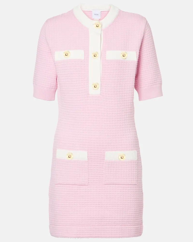 Patou Minikleid aus Baumwolle Rosa