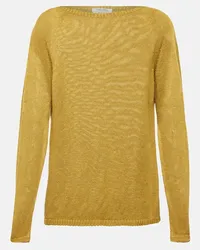 Max Mara Pullover Giolino aus Leinen Gold