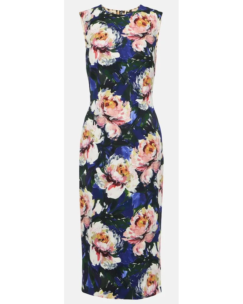 Dolce & Gabbana Midikleid aus Cady Multicolor