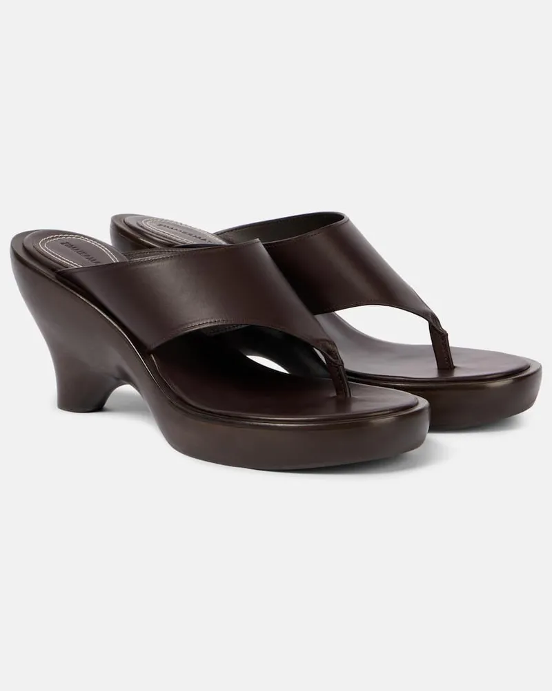 Zimmermann Wedge-Sandalen Wild 95 aus Leder Braun