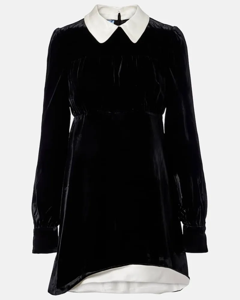 Prada Minikleid aus Samt Schwarz