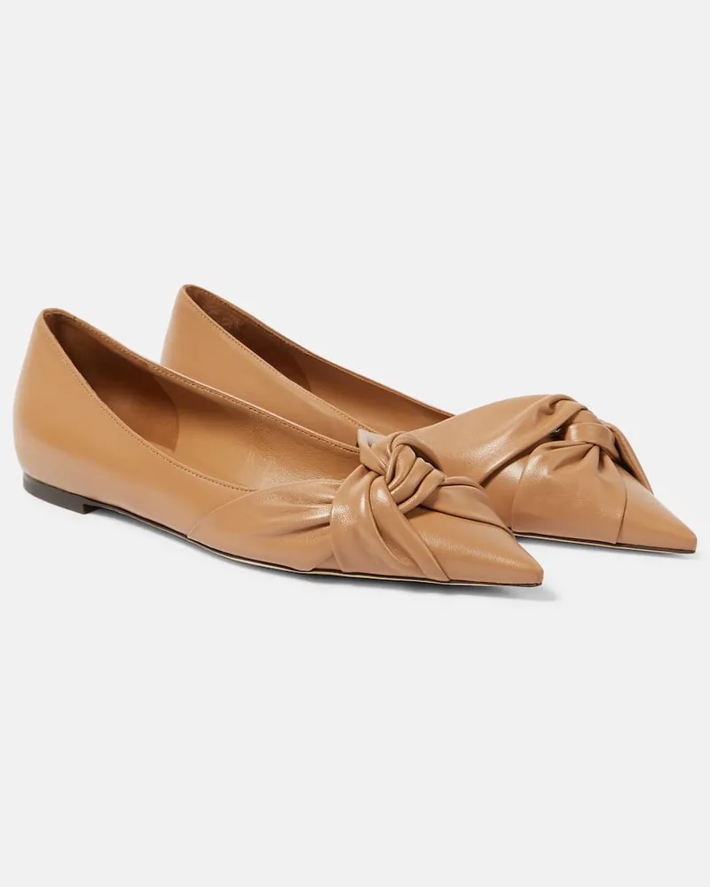 Jimmy Choo Ballerinas Hedera aus Leder Beige