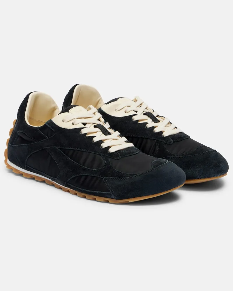 Bottega Veneta Sneakers Orbit Flash mit Veloursleder Schwarz