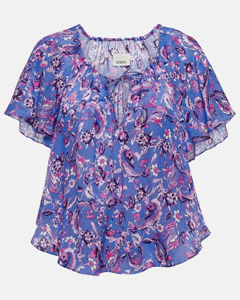 Isabel Marant Top Penelope aus einem Seidengemisch Multicolor