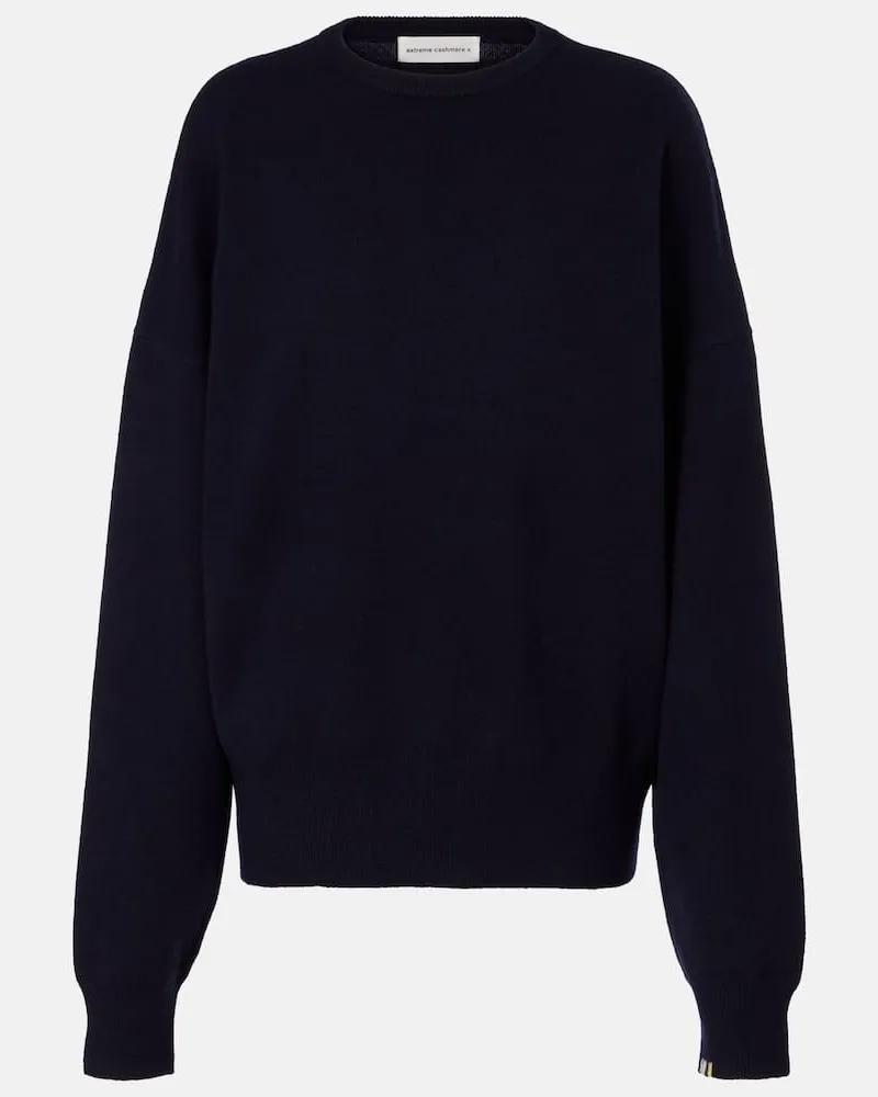 extreme cashmere Pullover Tes aus einem Kaschmirgemisch Schwarz