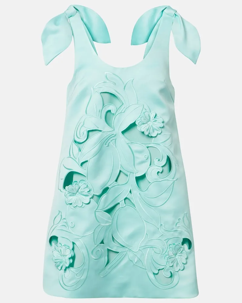 LEO LIN Besticktes Minikleid Harper Blau