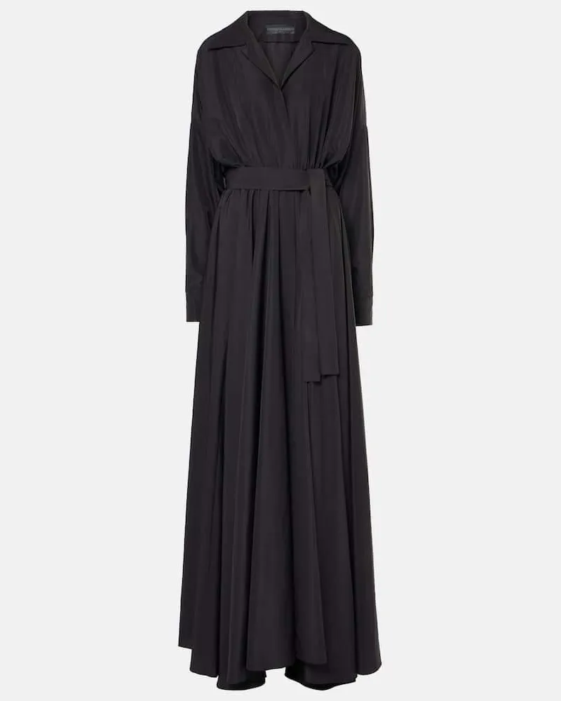 Norma Kamali Oversize-Hemdblusenkleid Schwarz