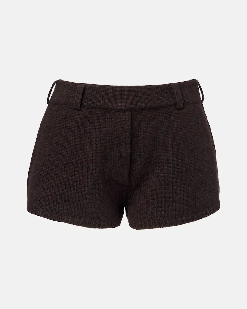 Lisa Yang Low-Rise Shorts aus Kaschmir Braun