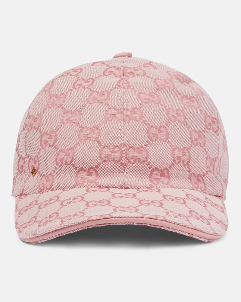Gucci Baseballcap GG Supreme aus Canvas Rosa