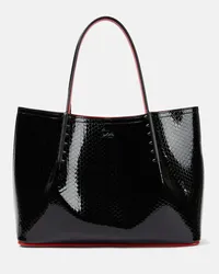 Christian Louboutin Shopper Cabarock Small aus Lackleder Schwarz