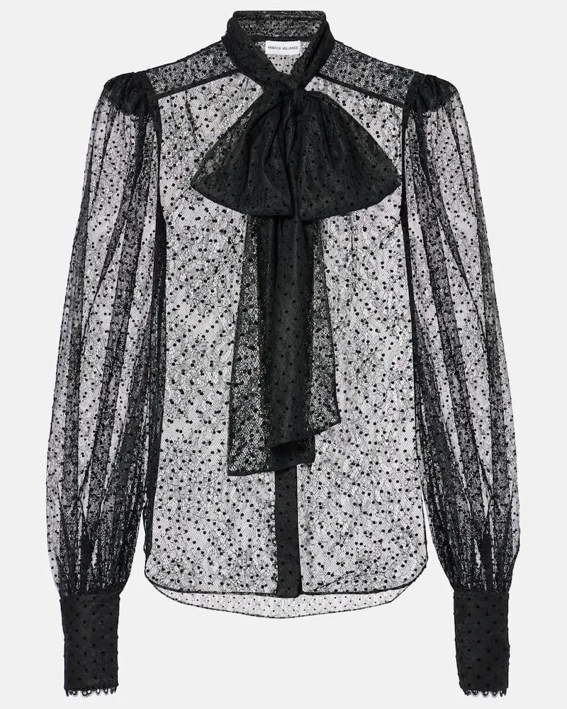 Rebecca Vallance Bluse Ethel aus Spitze Schwarz