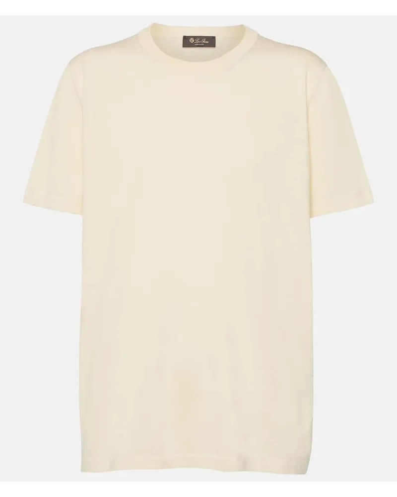 Loro Piana T-Shirt Angera aus Baumwolle Gelb