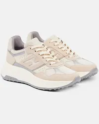 Hogan Sneakers mit Veloursleder Beige