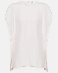 Totême Top aus Satin Weiss