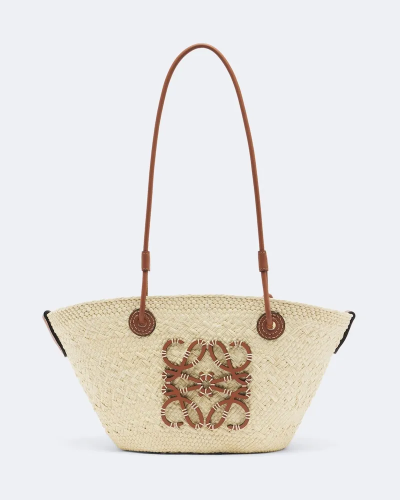 Loewe Tote Bag Anagram Small mit Leder Beige