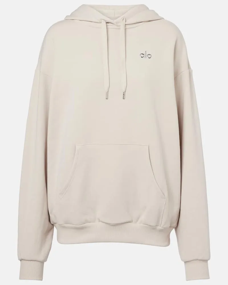 alo Hoodie Accolade aus French Terry Beige