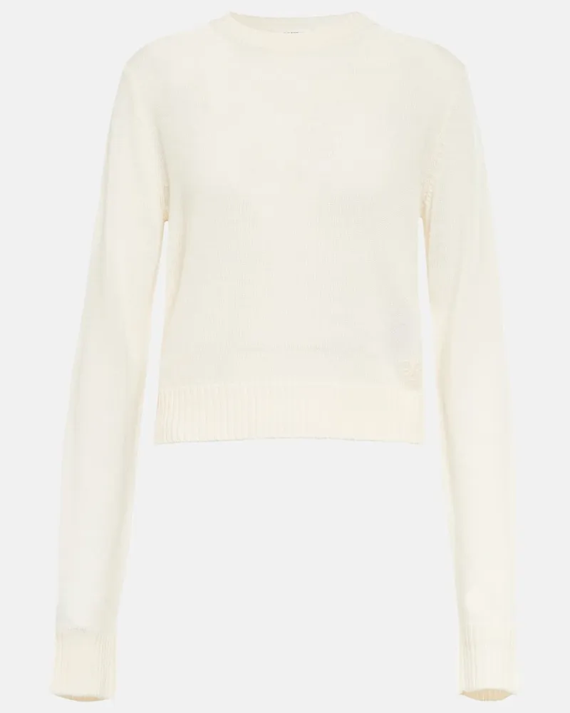 Jil Sander Pullover aus Wolle Weiß