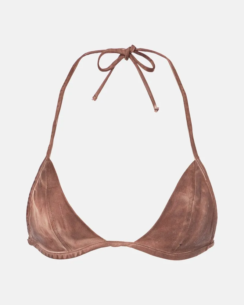 Rick Owens Bralette aus Denim Braun