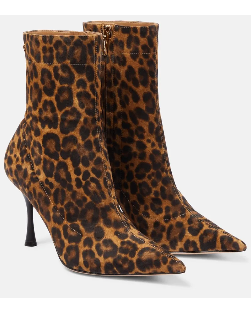 Gianvito Rossi Ankle Boots Dasha aus Leder Multicolor