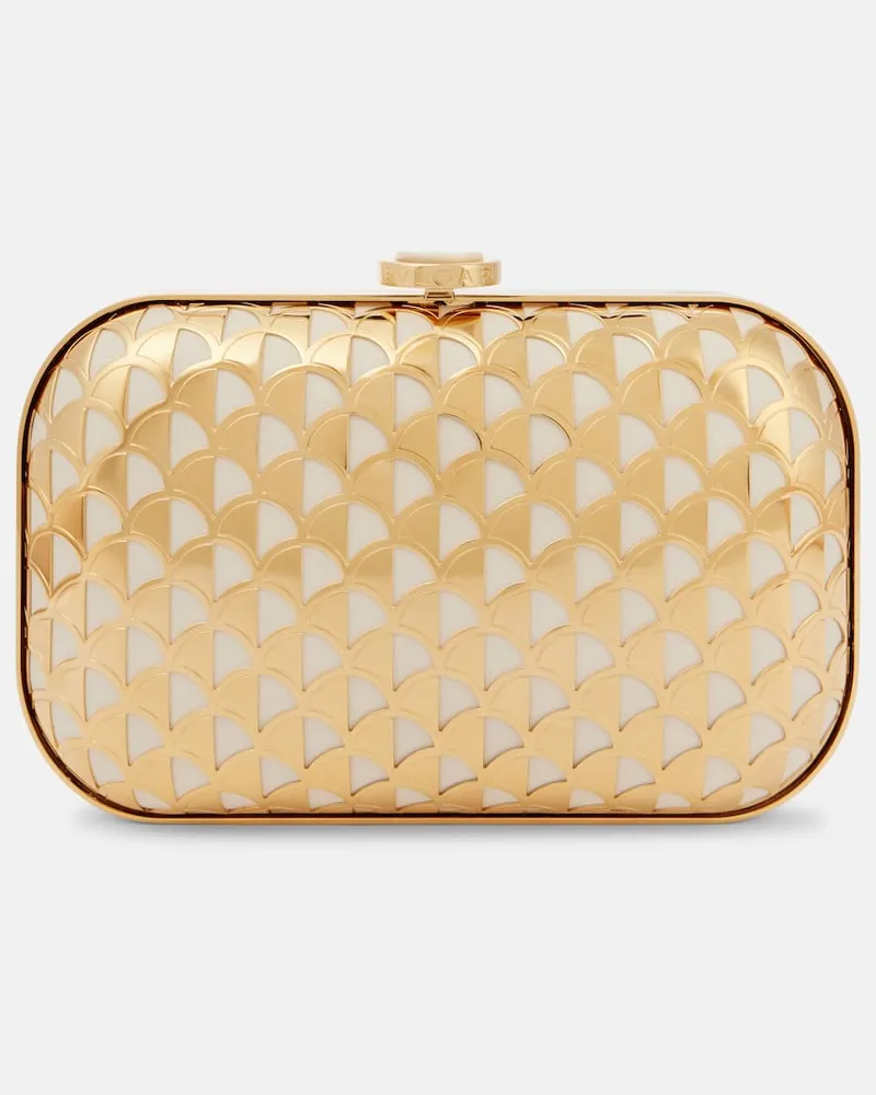 Bulgari Clutch Calla mit Leder Gold