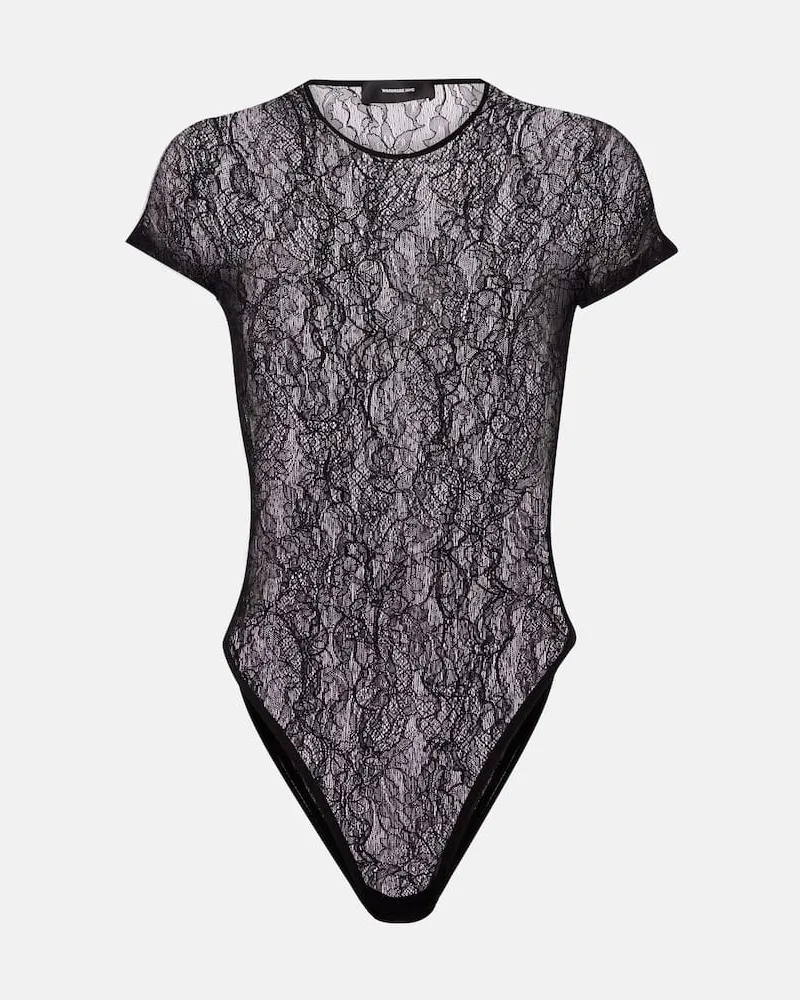 WARDROBE.NYC Body aus Spitze Schwarz