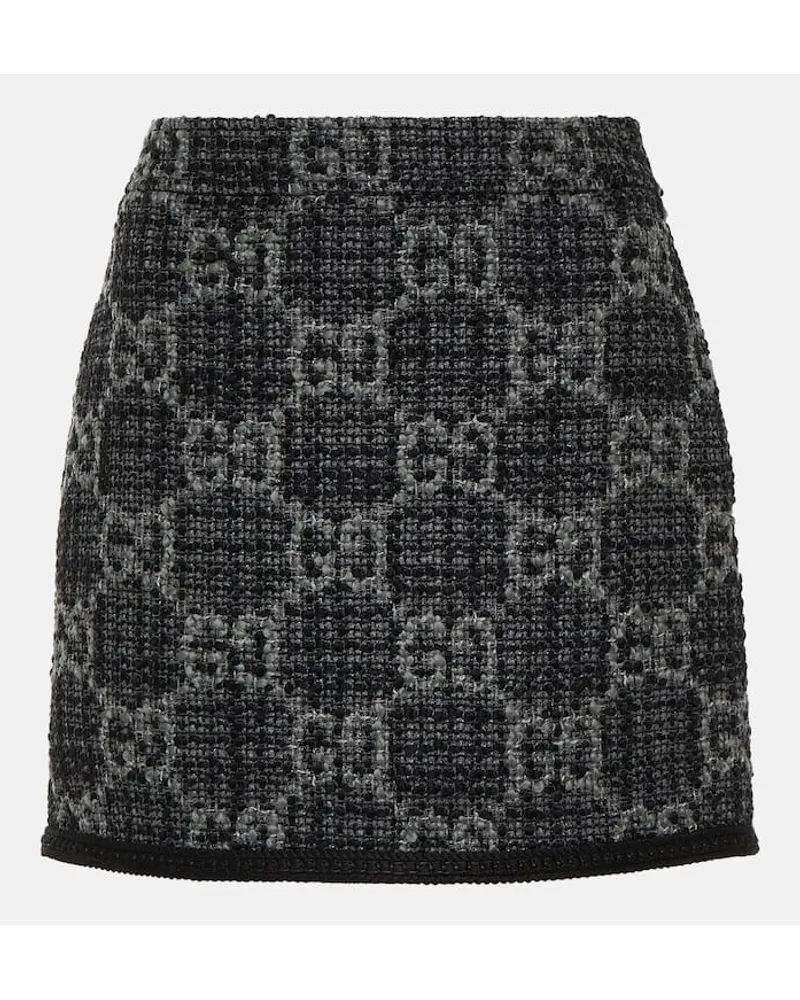 Gucci Minirock GG aus Tweed Grau