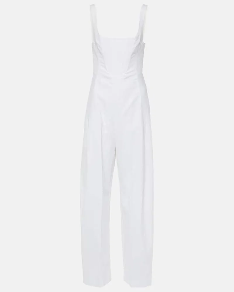 Stella McCartney Jumpsuit aus einem Leinengemisch Weiß