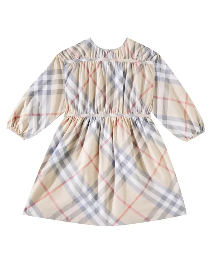 Burberry Kleid Burberry Check aus Baumwolle Beige