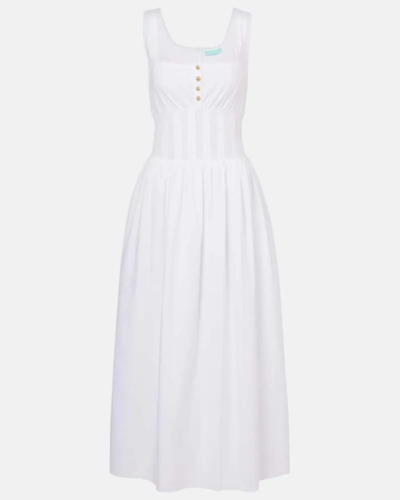 Melissa Odabash Maxikleid Eden aus Baumwolle Weiß