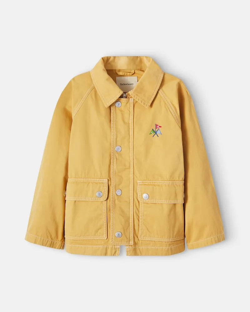 The New Society Jacke Cosmos aus Baumwoll-Canvas Gelb